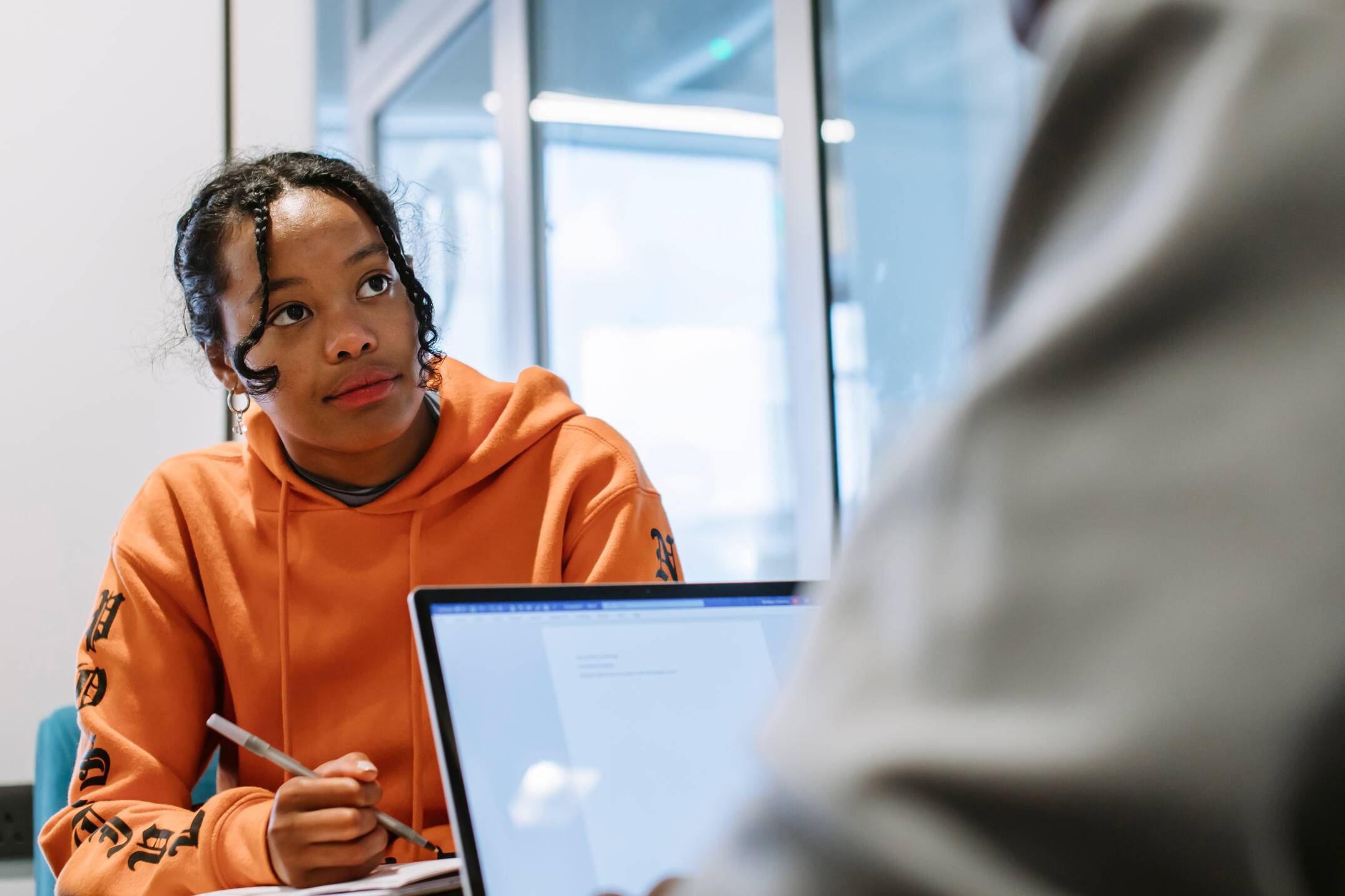 Students studying together