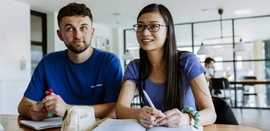 Students studying in a seminar